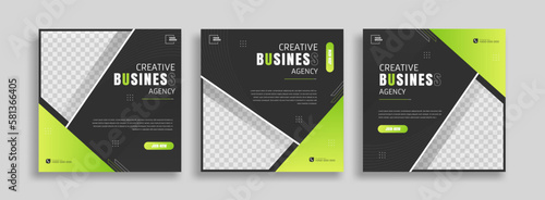 Digital business marketing banner for social media post template. Creative Agency banner template.