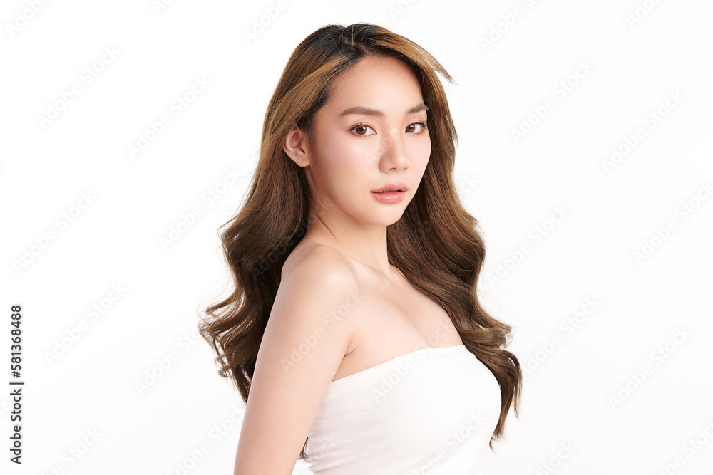 Beautiful young asian woman with clean fresh skin on white background, Face care, Facial treatment, Cosmetology, beauty and spa, Asian women portrait. Beautiful young asian woman with clean fresh skin on white background, Face care, Facial treatment, Cosmetology, beauty and spa, Asian women portrait.