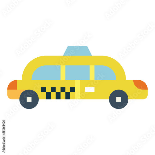 taxi flat icon style