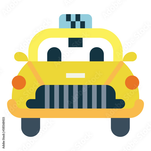 taxi flat icon style