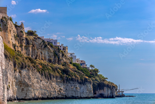 View of the promontory of Vieste, province of Foggia, Apulia, Italy