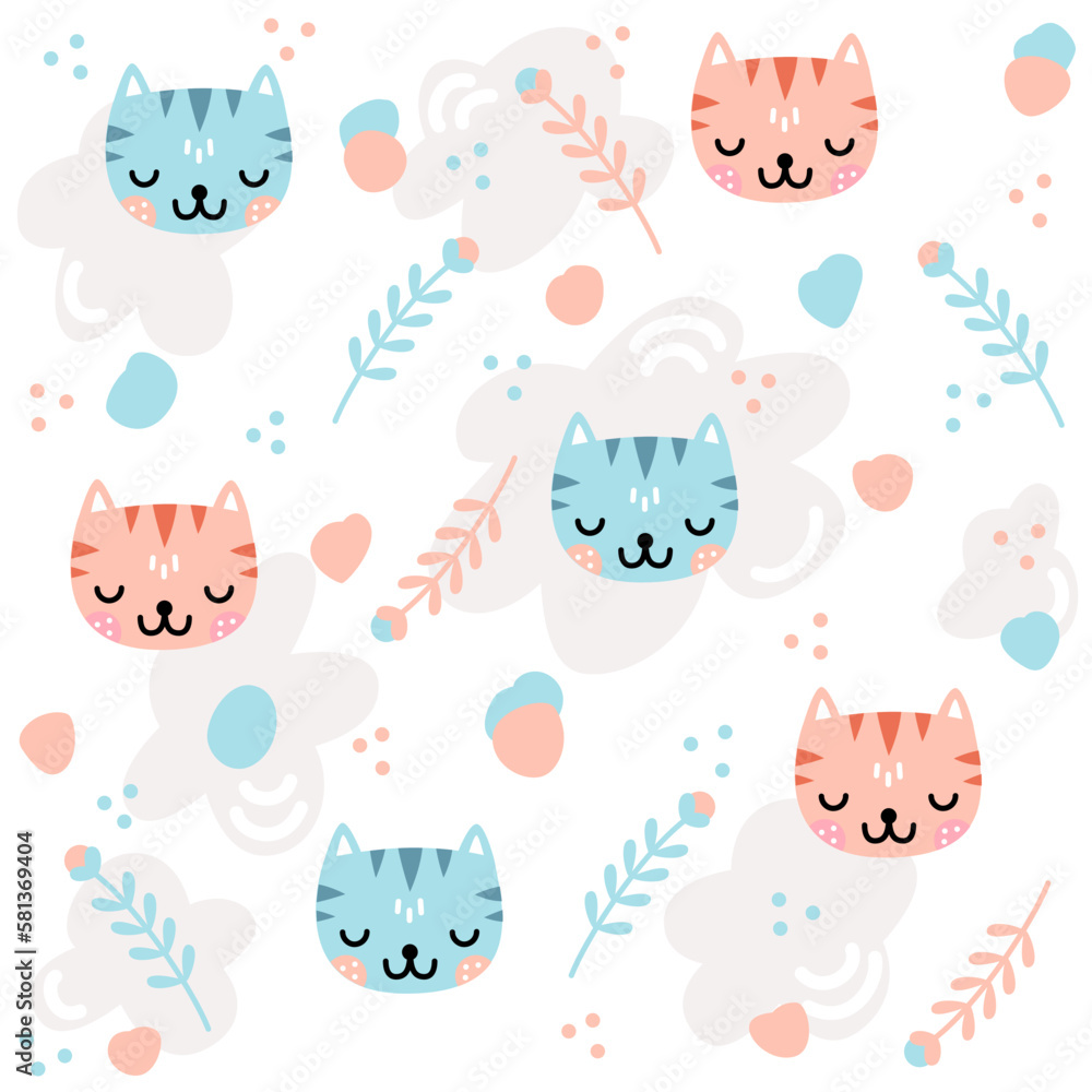 Animal vector children pattern design