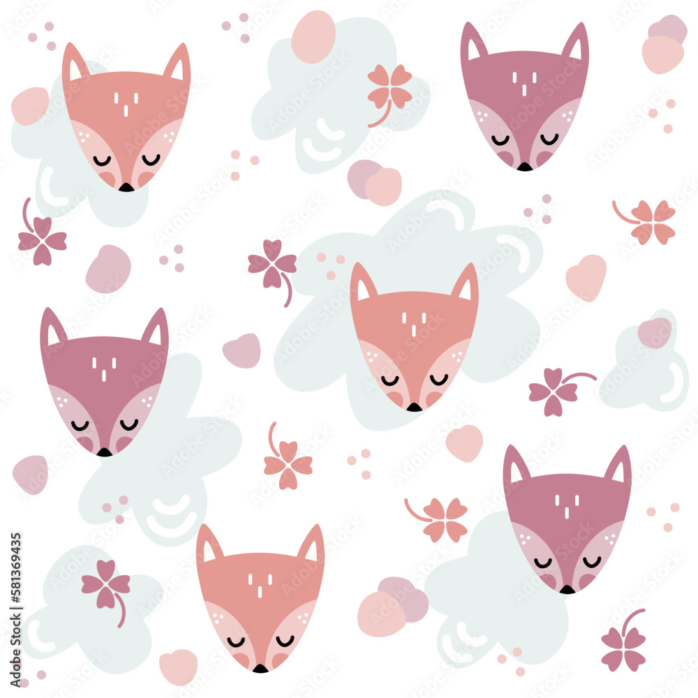 Animal vector children pattern design