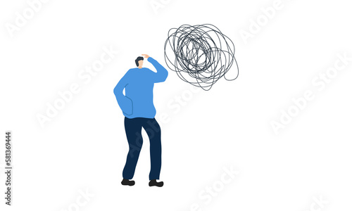 a man dizzy illustartion 