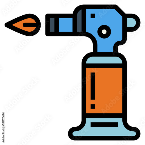 lighter filled outline icon style