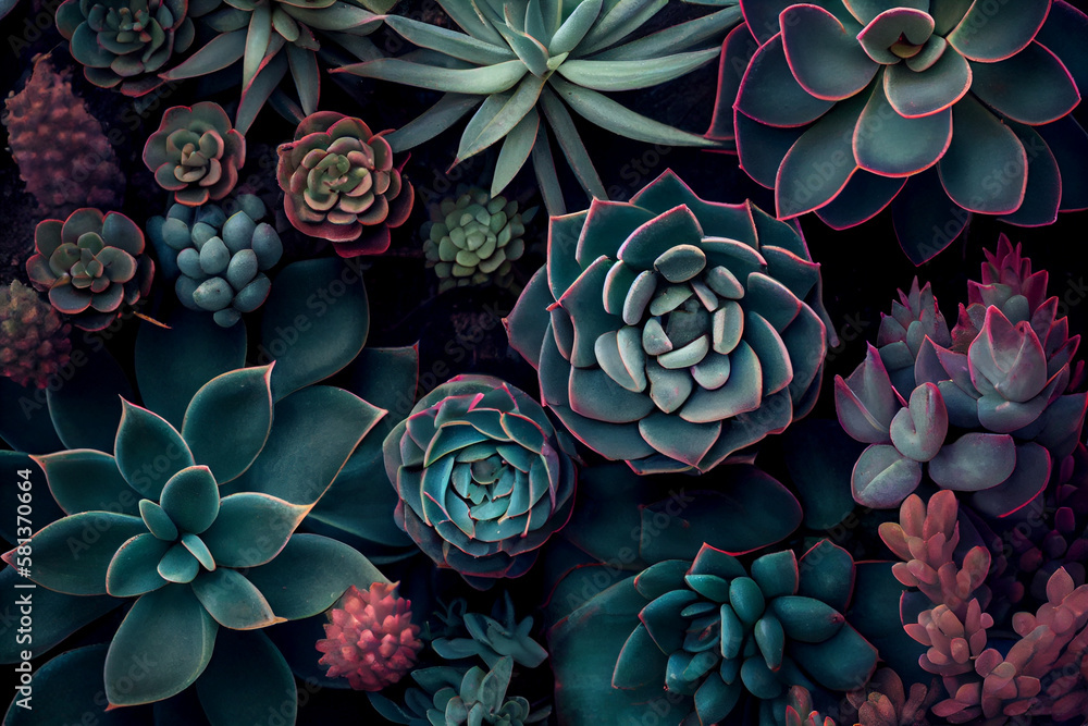 succulent plants background. generative ai succulent plants background. generative ai