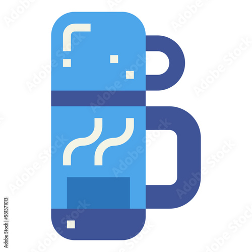 thermos flask flat icon style