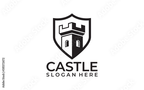 Emblem Castle creative logo design