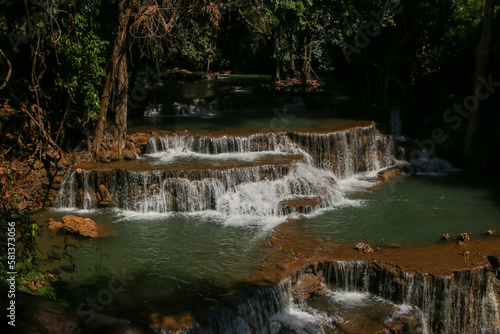 Waterfall in the forest of Thailand