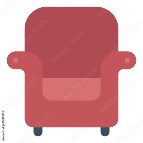armchair flat icon style