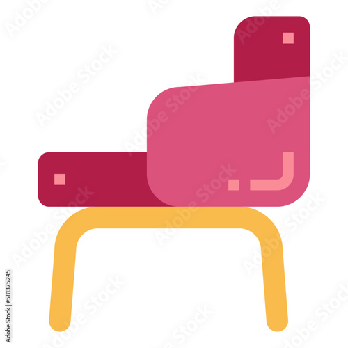armchair flat icon style