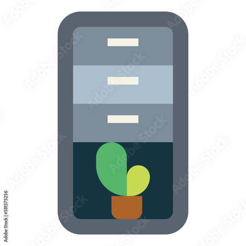 dresser flat icon style