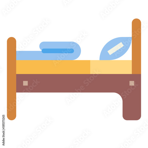 bed flat icon style