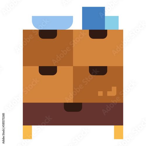 dresser flat icon style