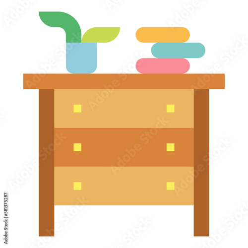 dresser flat icon style