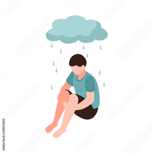 Depression Rainy Cloud Composition