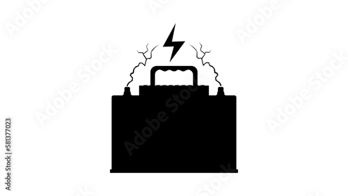 car battery silhouette