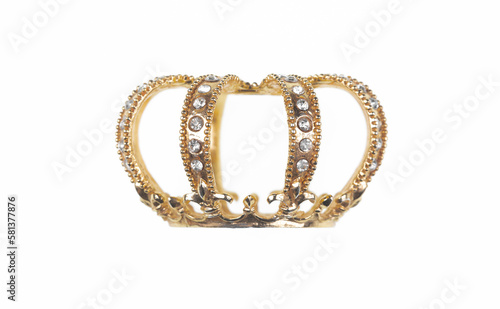 golden king crown isolated on white background