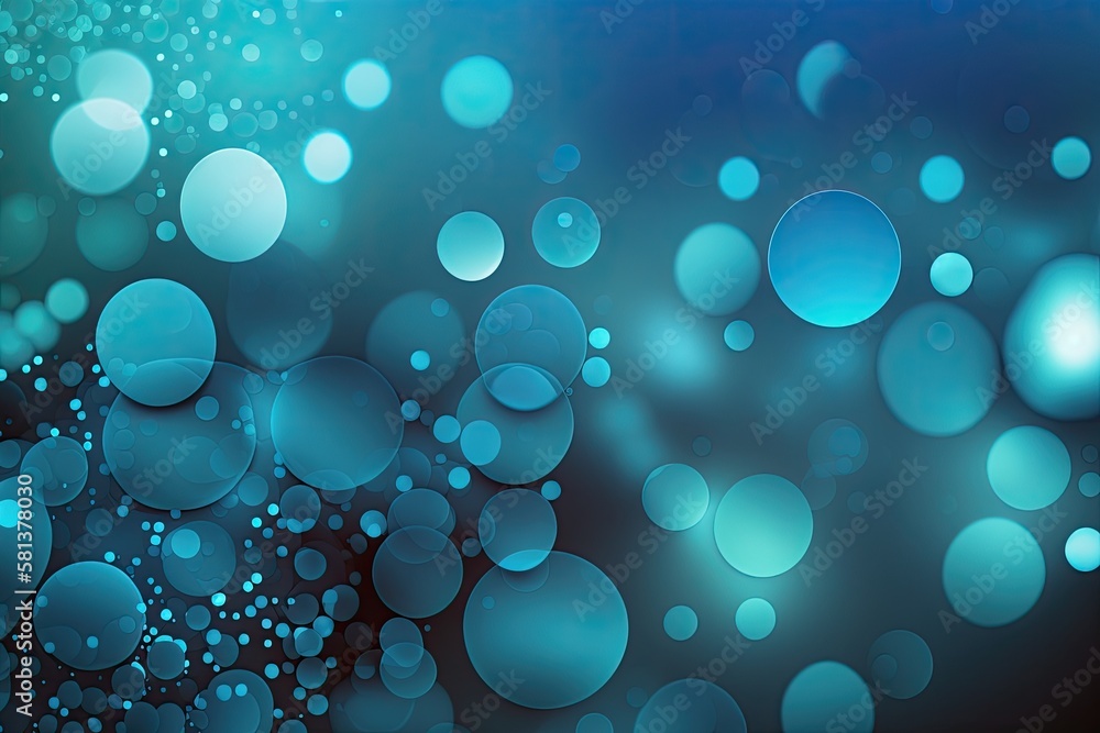 Modern abstract blue background banner with blue bokeh lights. Generative AI Modern abstract blue background banner with blue bokeh lights. Generative AI