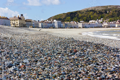 View of the sea-facing architecture along a section of the Parade at Llandudno, North Shore, Creuddyn peninsula, North Wales photo