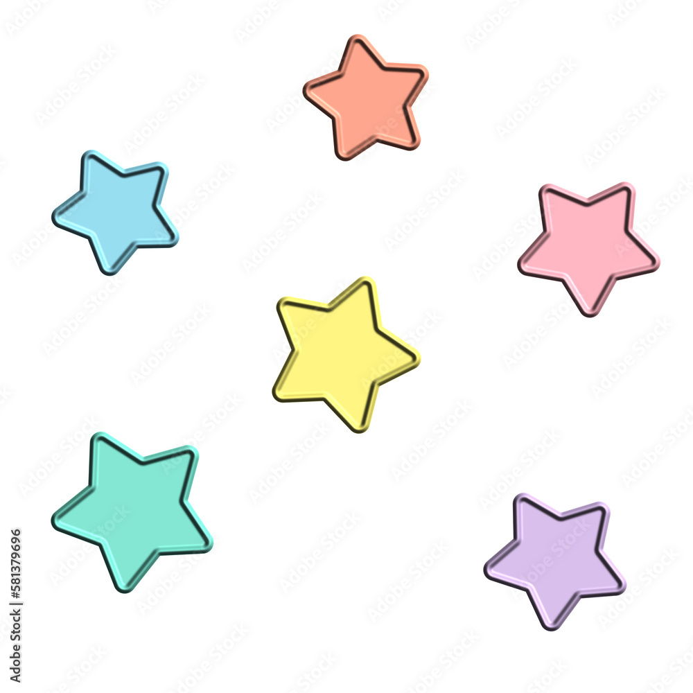 set of debossing stars set of debossing stars