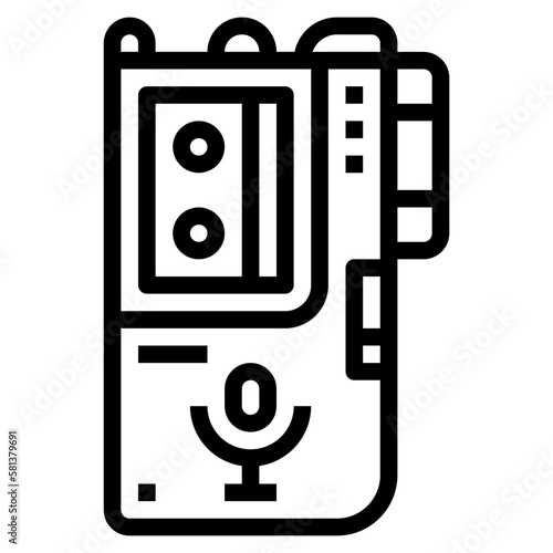 Принти на полотні dictaphone icon style