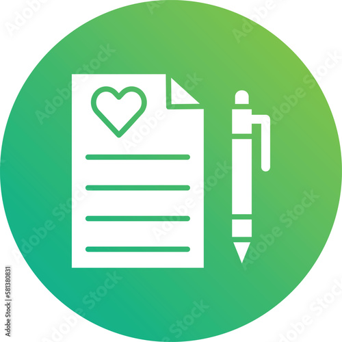 Wedding contract Vector Icon Design Illustration