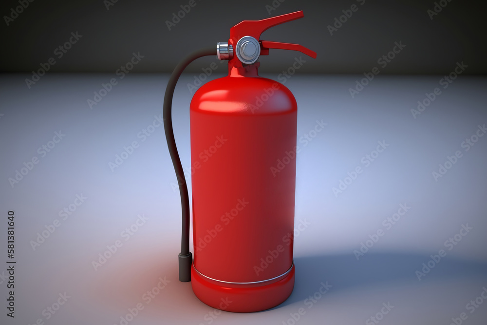 Fototapeta premium Fire Extinguisher. RED Fire Extinguisher. Generative AI