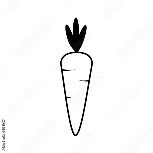 carrot black icon