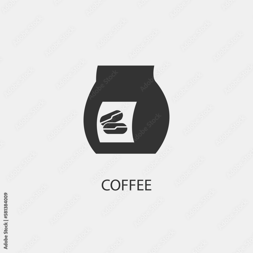 Coffee vector icon illustration sign Coffee vector icon illustration sign