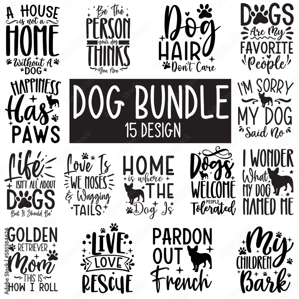 Dog Typography bundle, Dog Quotes Bundle