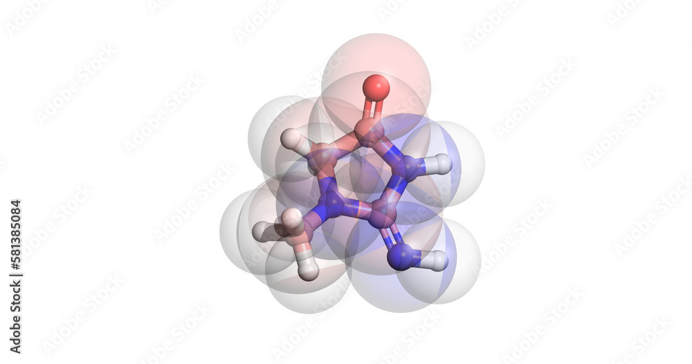 Creatinine, metabolite indicator of kidney disease, 3D molecule 4K