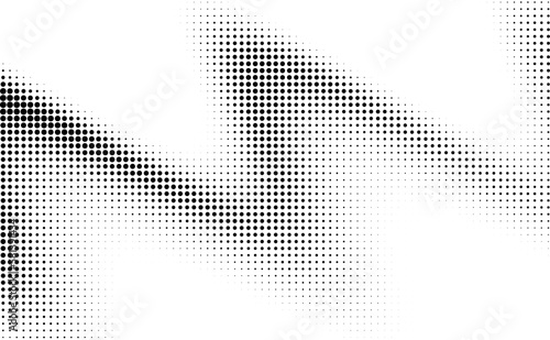 Monochrome gradient halftone dots background. Vector illustration