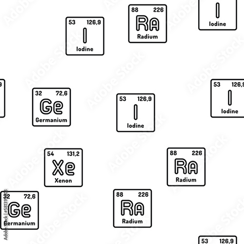 chemical science chemistry vector seamless pattern