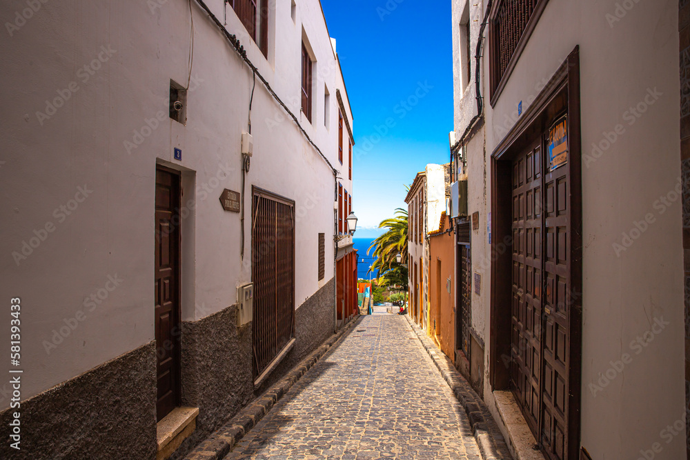 Gasse mit Kopfsteinpflaster in Icod de los Vinos