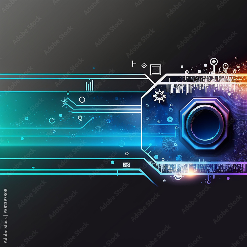 Obraz premium digital technology banner background - vector illustration