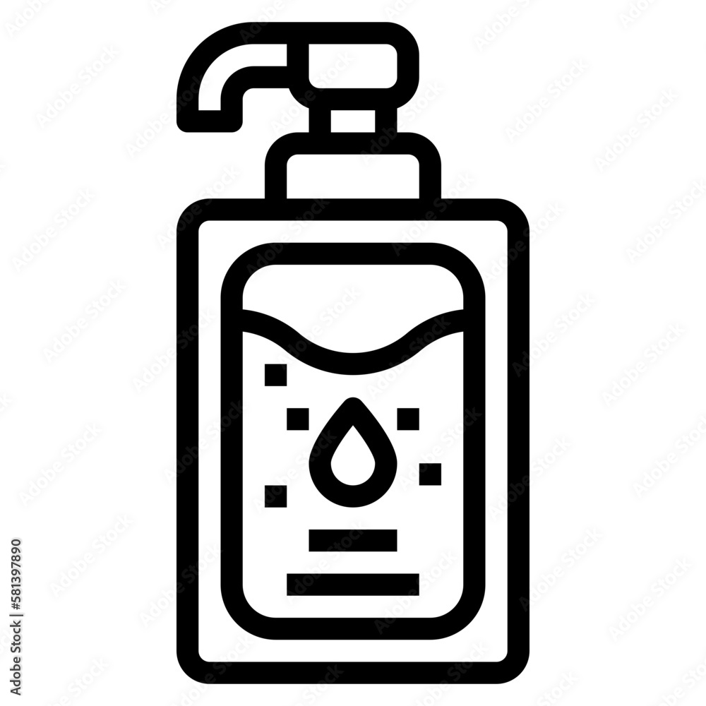 soap dispenser line icon style soap dispenser line icon style