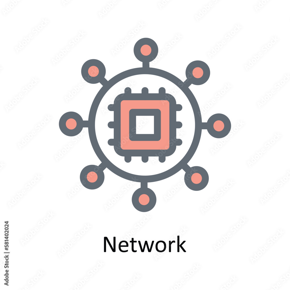 Network Vector Fill Outline Icons. Simple stock illustration stock Network Vector Fill Outline Icons. Simple stock illustration stock
