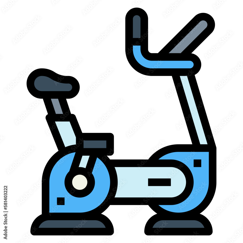 exercise bike filled outline icon style exercise bike filled outline icon style