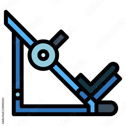 leg press machine filled outline icon style