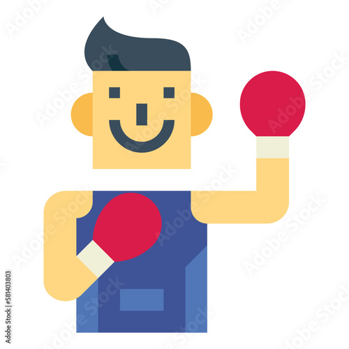 boxing flat icon style
