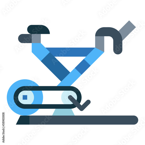 exercise bike flat icon style