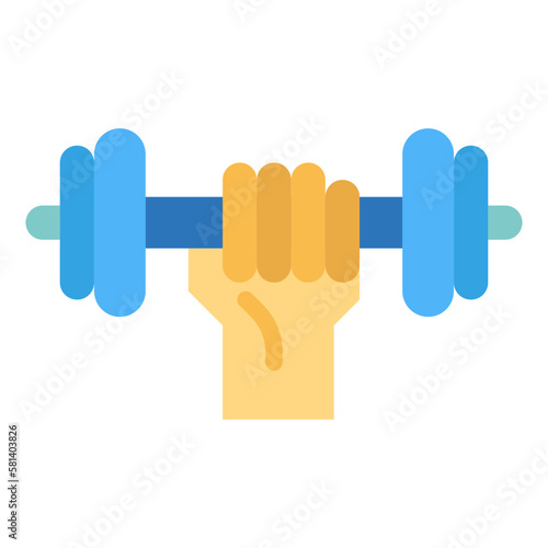 dumbbells flat icon style