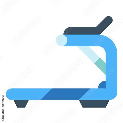 treadmill flat icon style