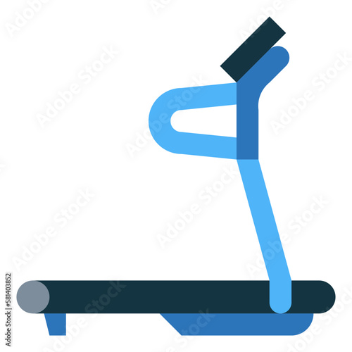 treadmill flat icon style