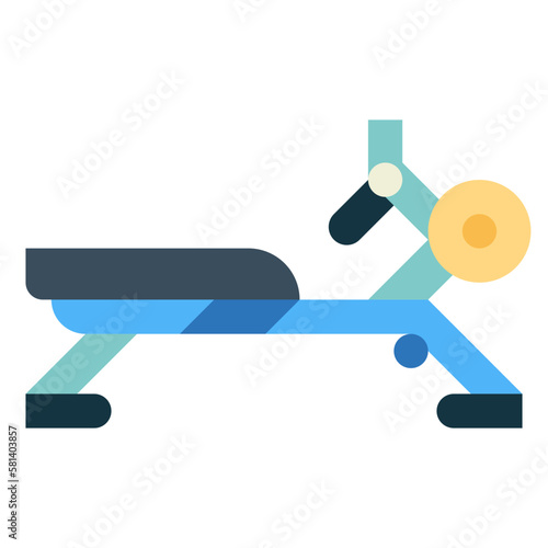 rowers flat icon style