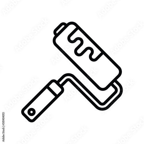 paint roller icon vector design template in white background
