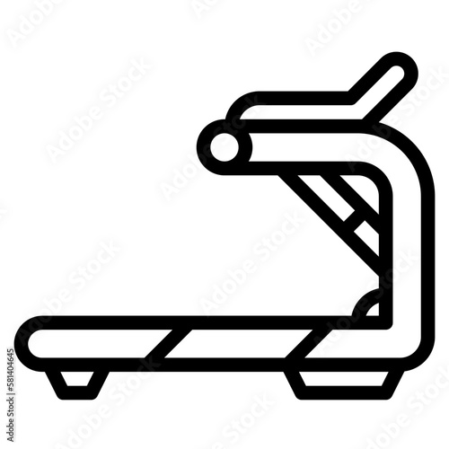 treadmill line icon style