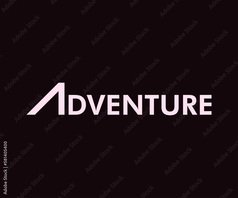 adventure word mark vector logo template.
