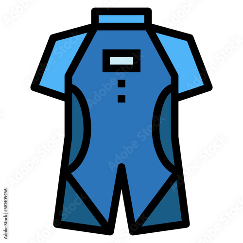 neoprene filled outline icon style